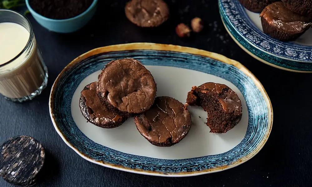 brownie bites on a plate