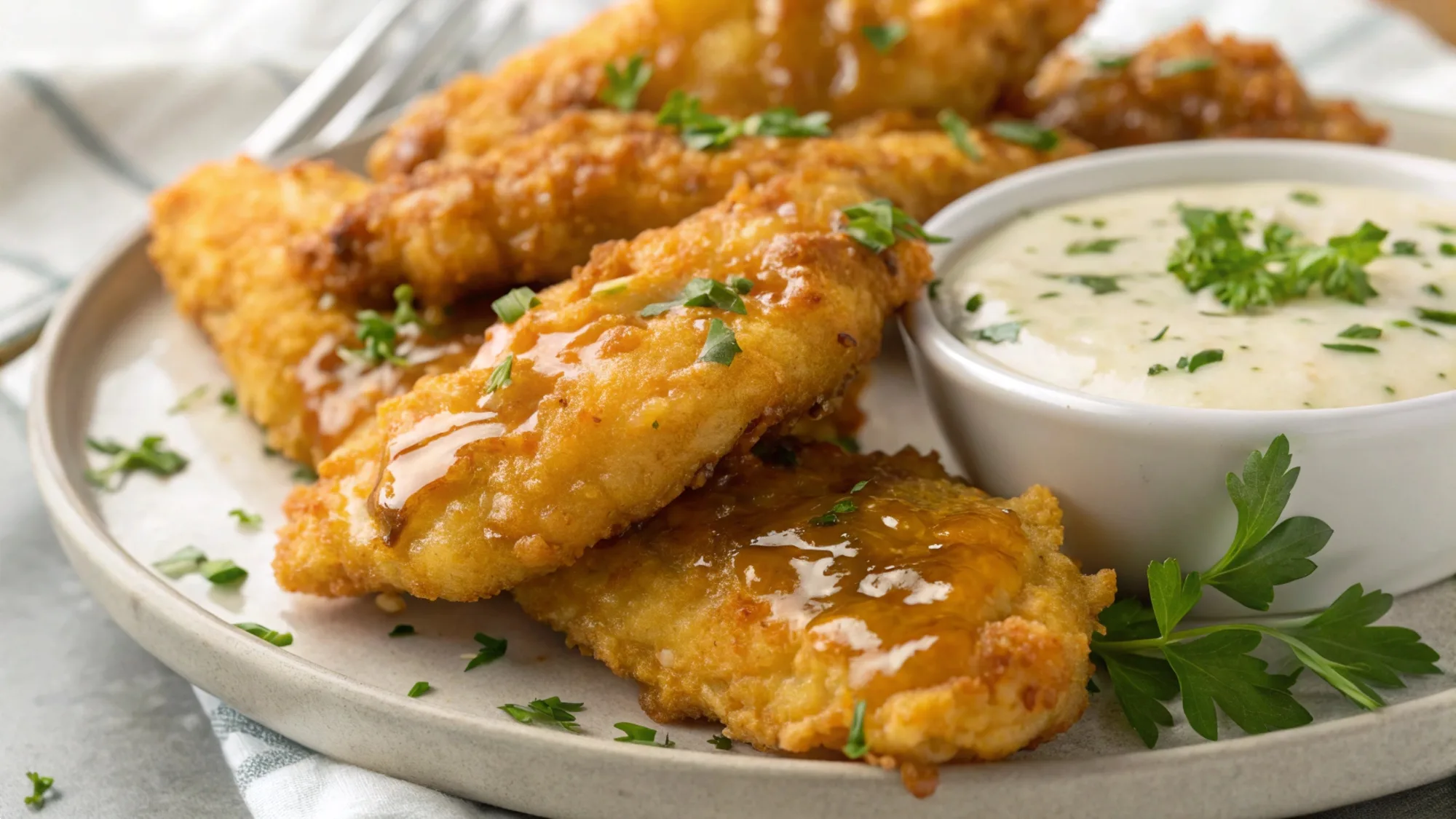 Air Fryer Honey Butter Garlic Chicken Tenders