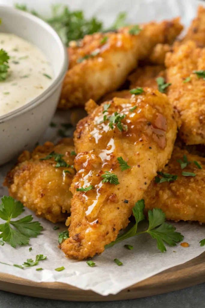 Air Fryer Honey Butter Garlic Chicken Tenders