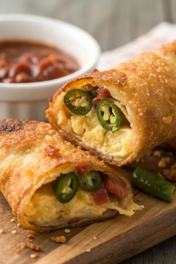 Bacon Jalapeño Popper Eggrolls Recipe