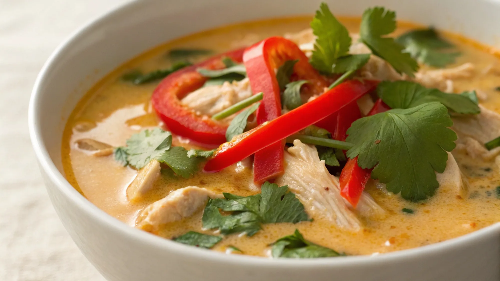 Crockpot Thai Coconut Chicken Soup