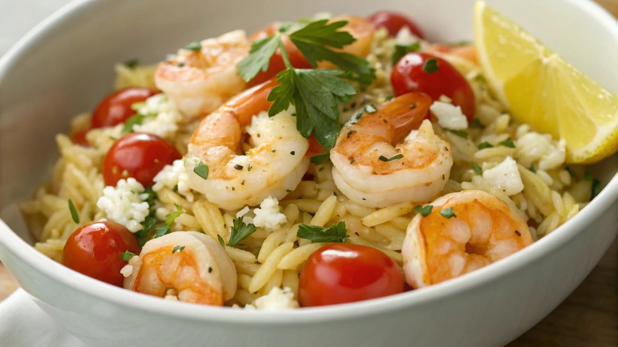Greek Shrimp Orzo