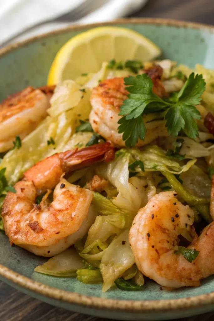 Fried Cabbage with Shrimp recipe
