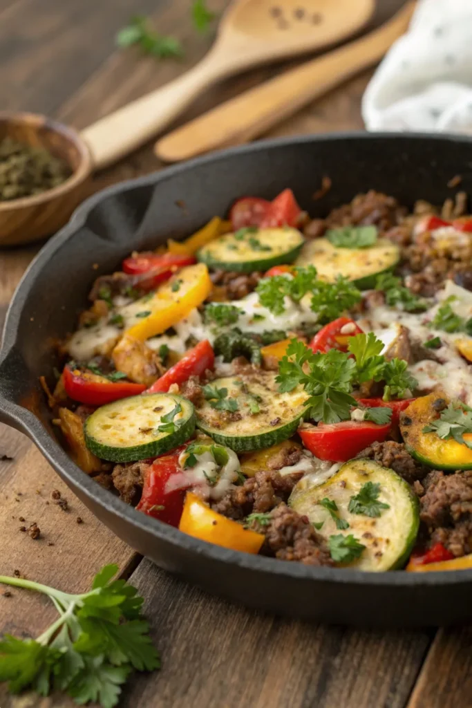 Ground Beef Zucchini Skillet Recipe