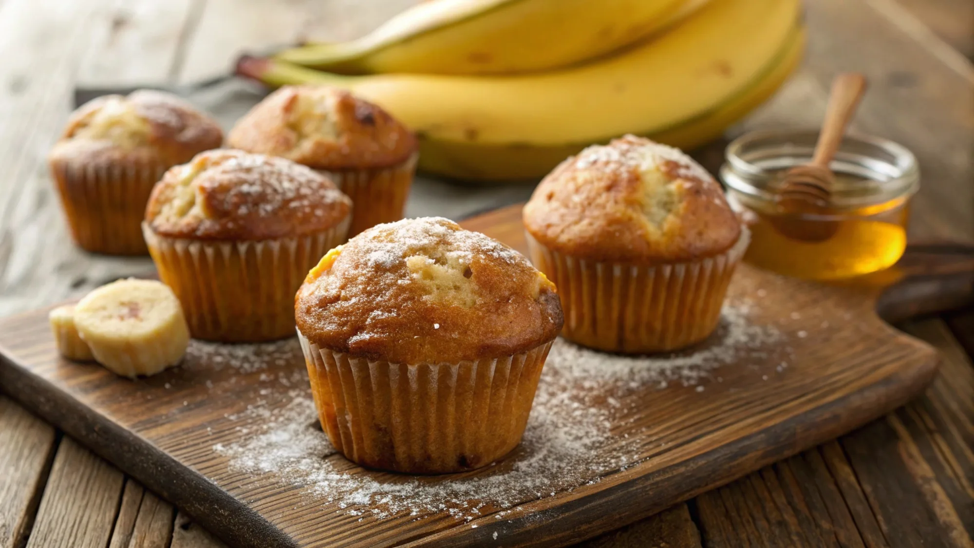 One Bowl Banana Muffins Delight