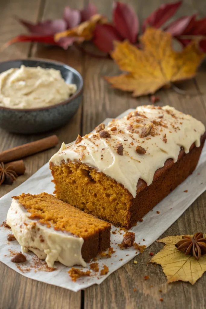 Pumpkin Bread recipe with Maple Cream Cheese