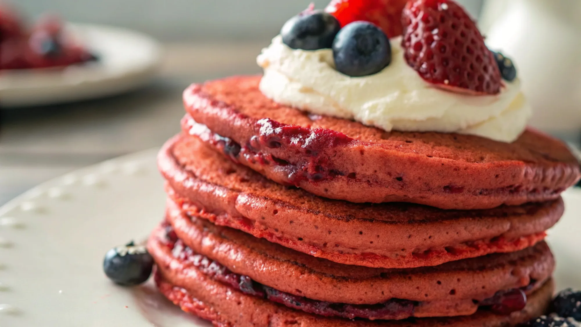 Red Velvet Pancakes