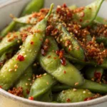 Spicy Garlic Edamame