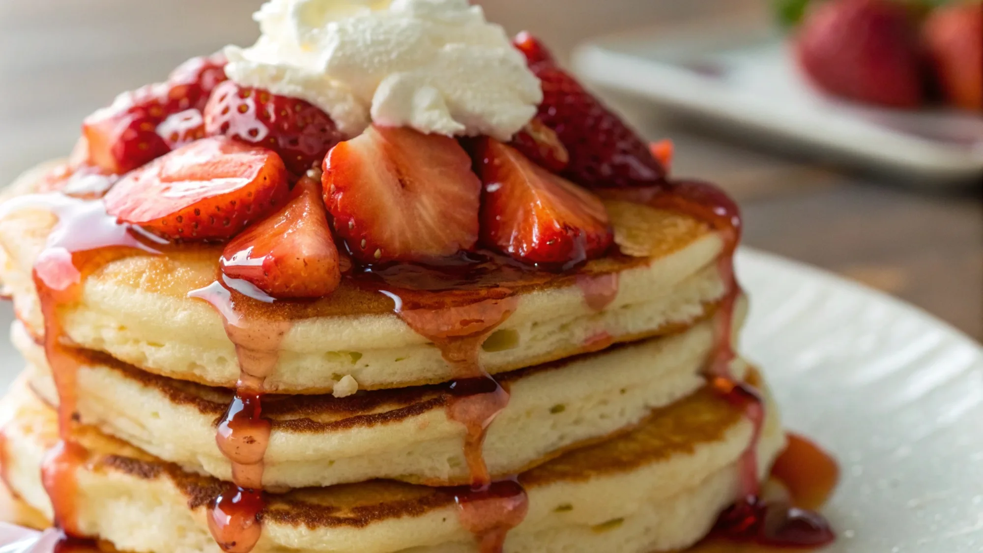 Strawberry Cheesecake Pancakes