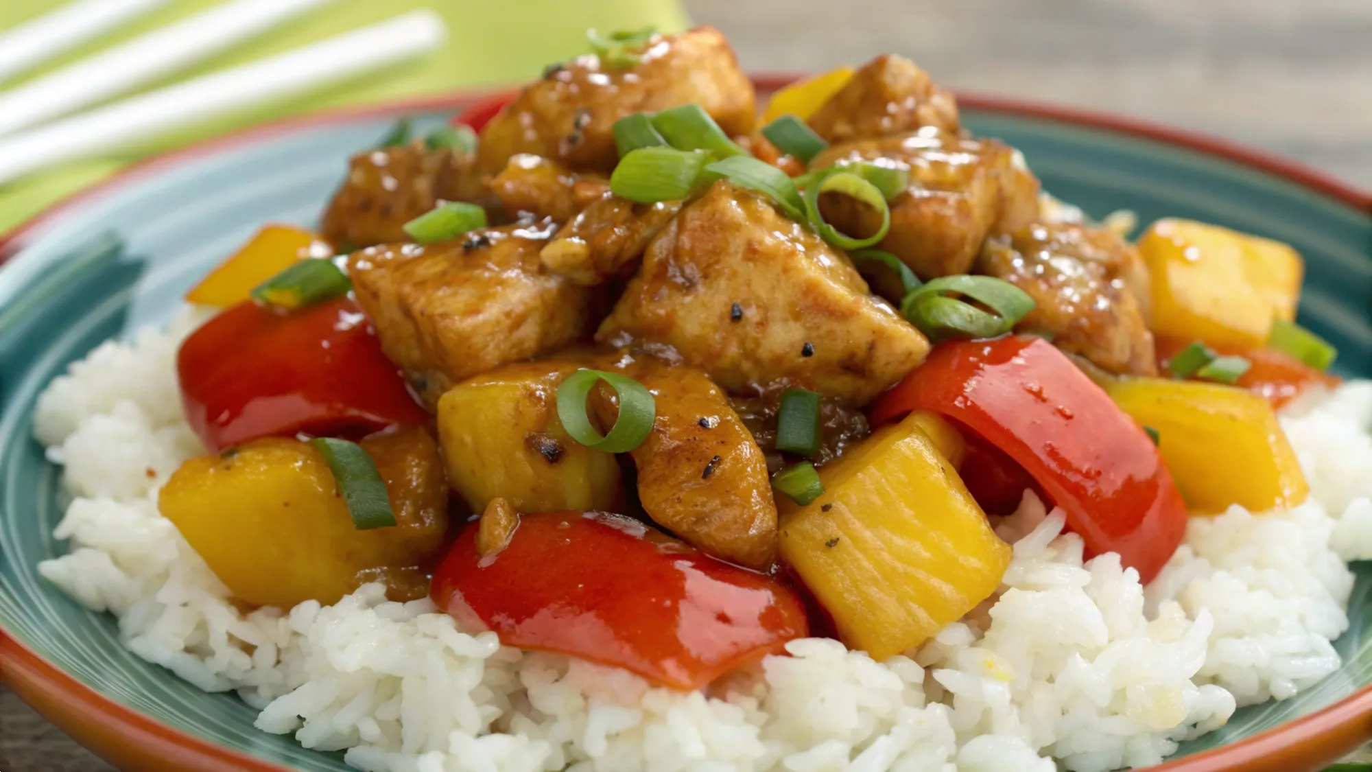 Teriyaki Pineapple Chicken Peppers