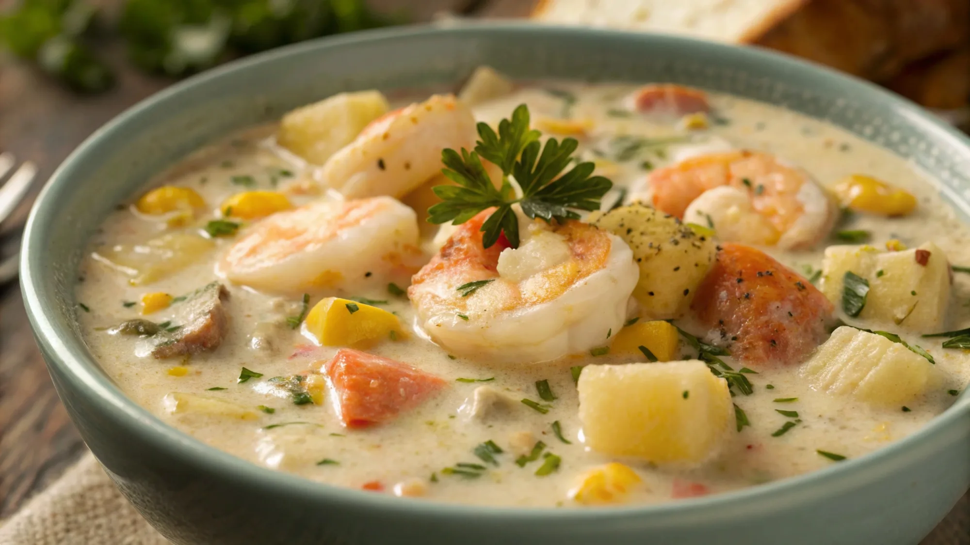 Thick Creamy Seafood Chowder