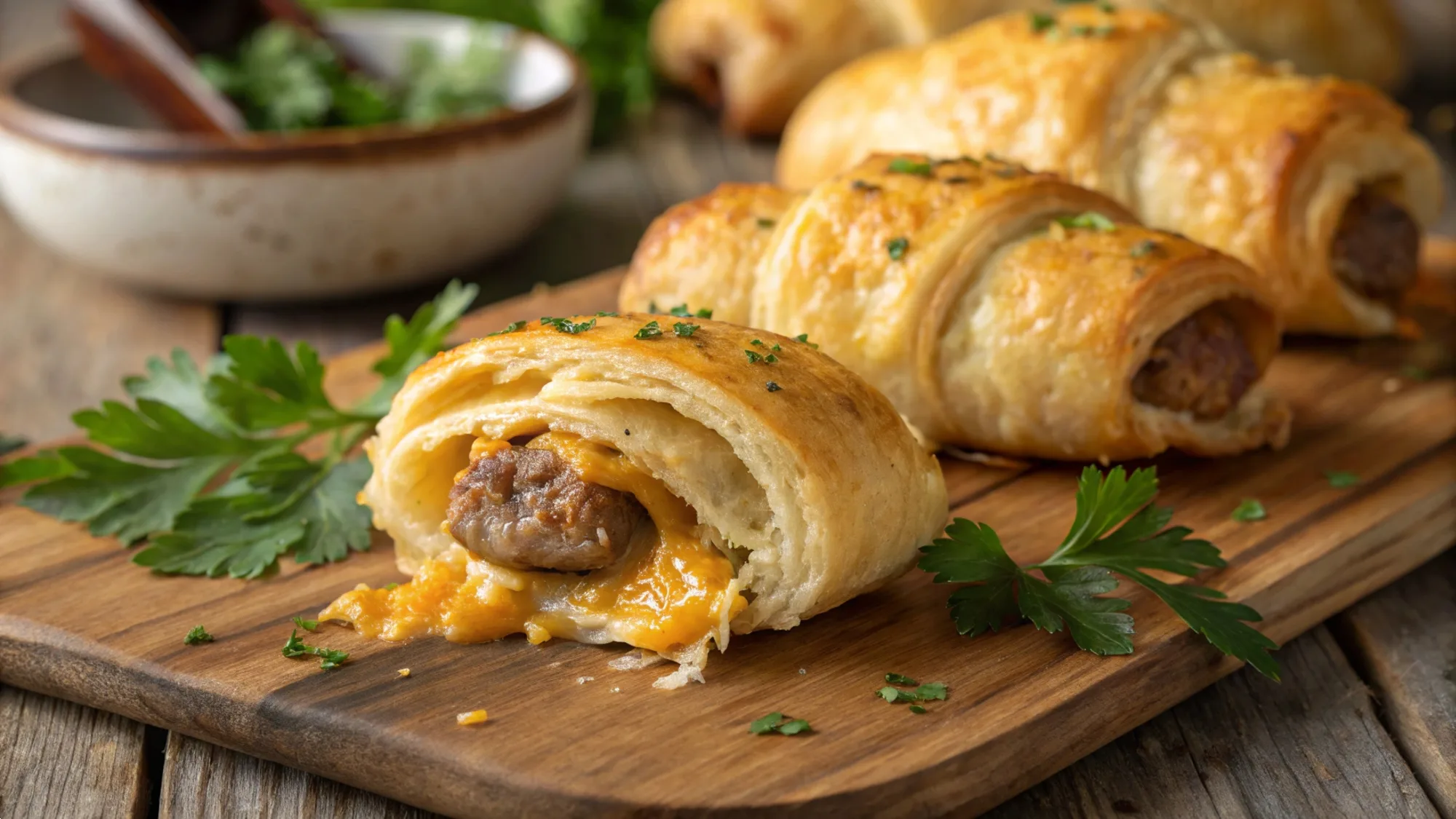 baked sausage crescents recipe