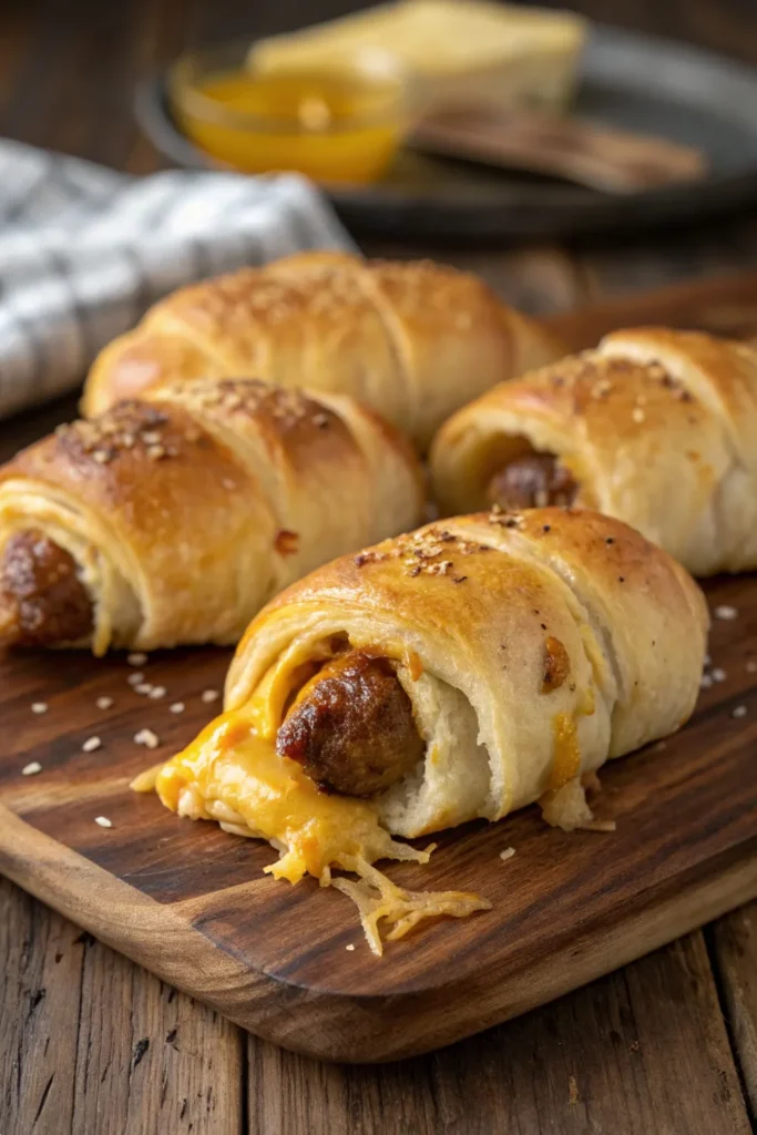 baked sausage crescents recipe