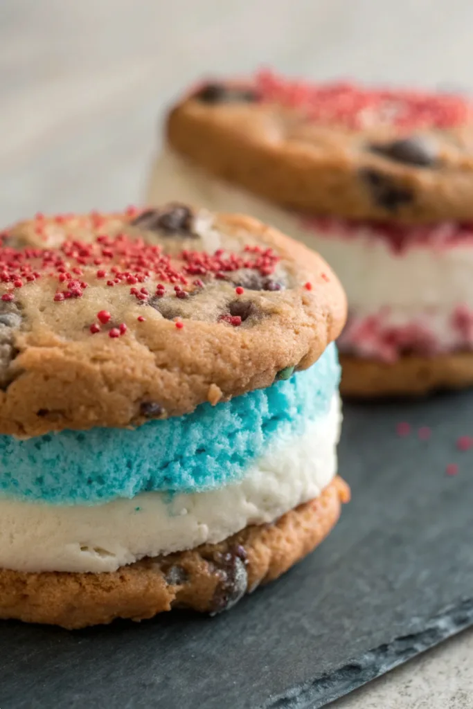 4th of July Ice Cream Sandwiches recipe