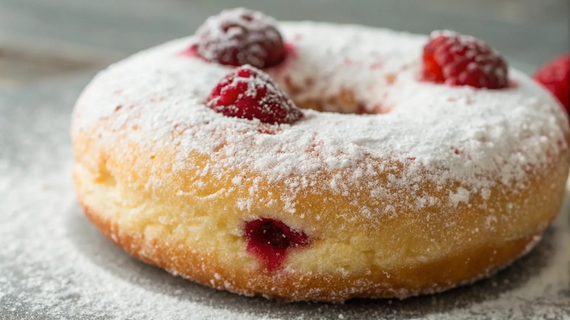 Baked Raspberry Donuts
