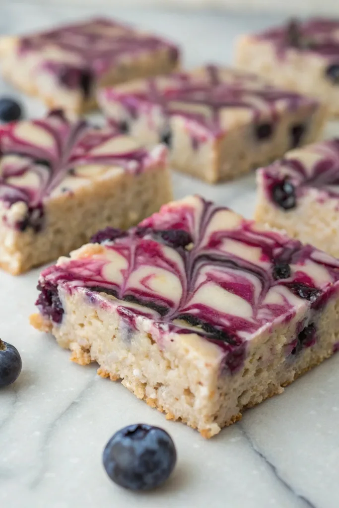 Blueberry Swirl Rice Krispies Treats