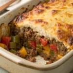Cheesy Loaded Meatloaf Casserole recipe