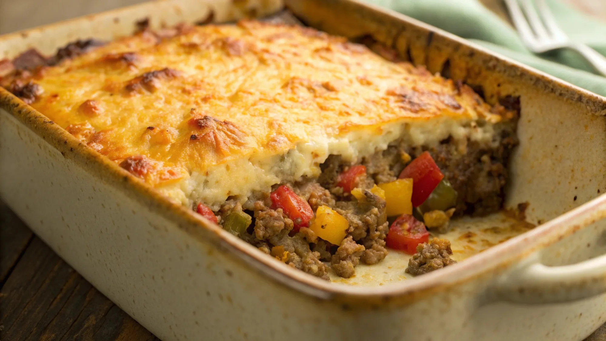Cheesy Loaded Meatloaf Casserole