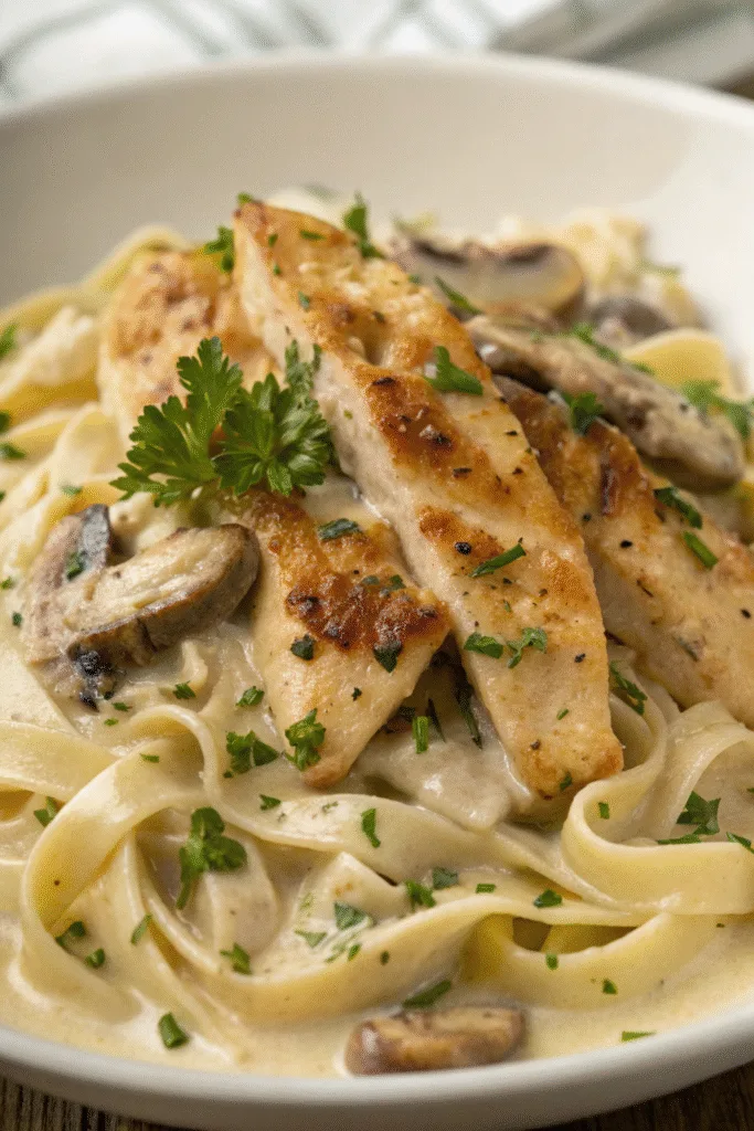 Creamy Chicken Mushroom Pasta