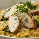 Creamy Chicken Sausage Orzo