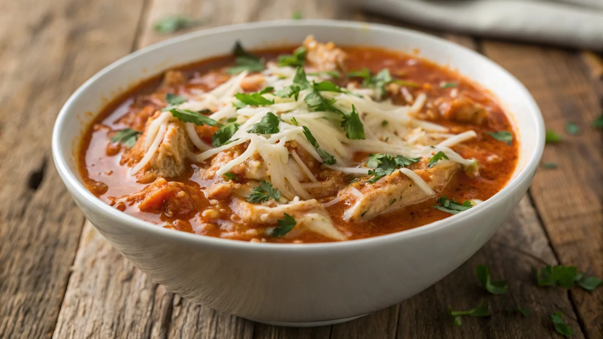 Crock Pot Chicken Parmesan Soup