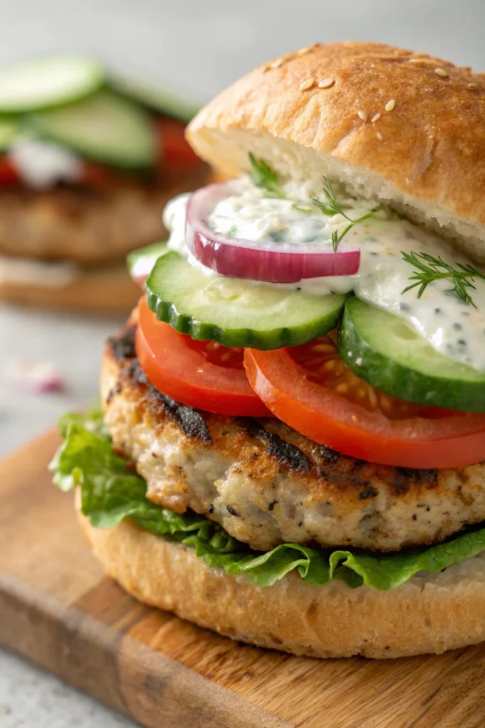 Greek Chicken Burgers recipe