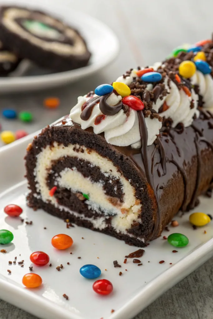 M&M’s Ferrero Oreo Roll Cake