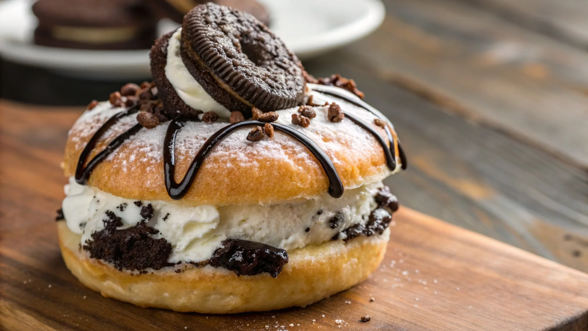 Oreo Cheesecake Donut Burger