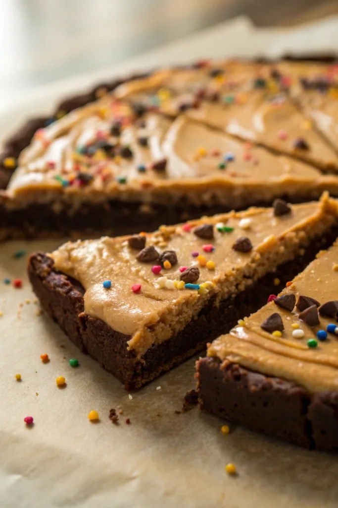 Peanut Butter Brownie Pizza
