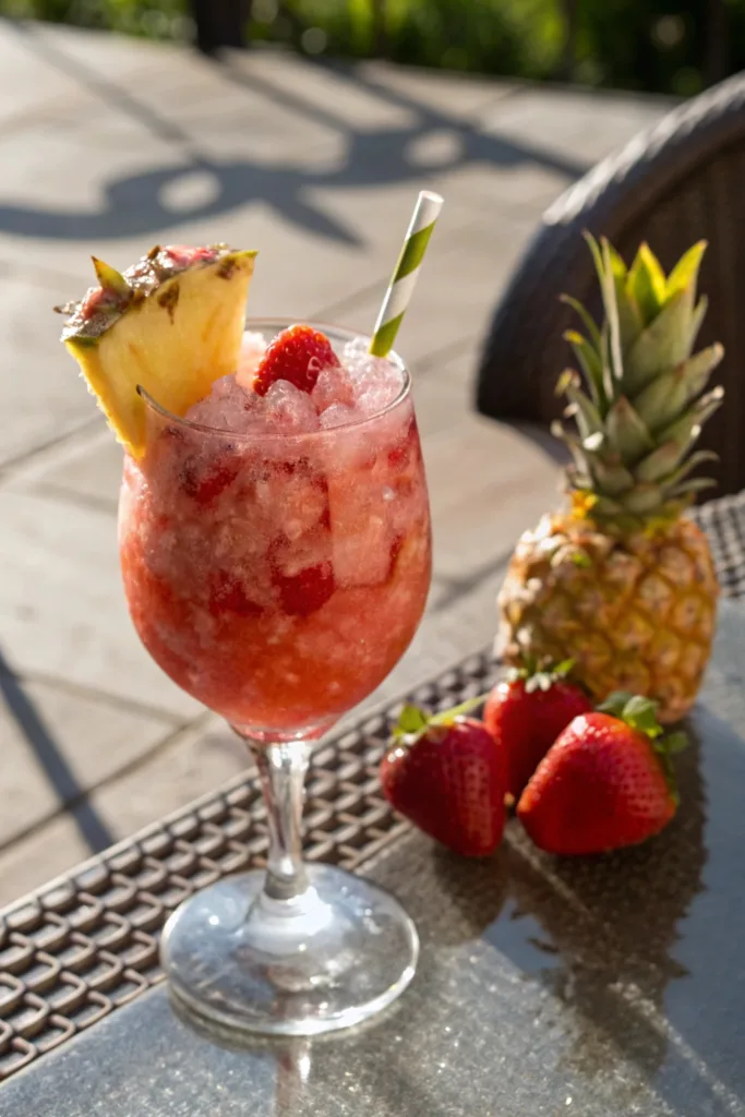 Pineapple Strawberry Slushies recipe