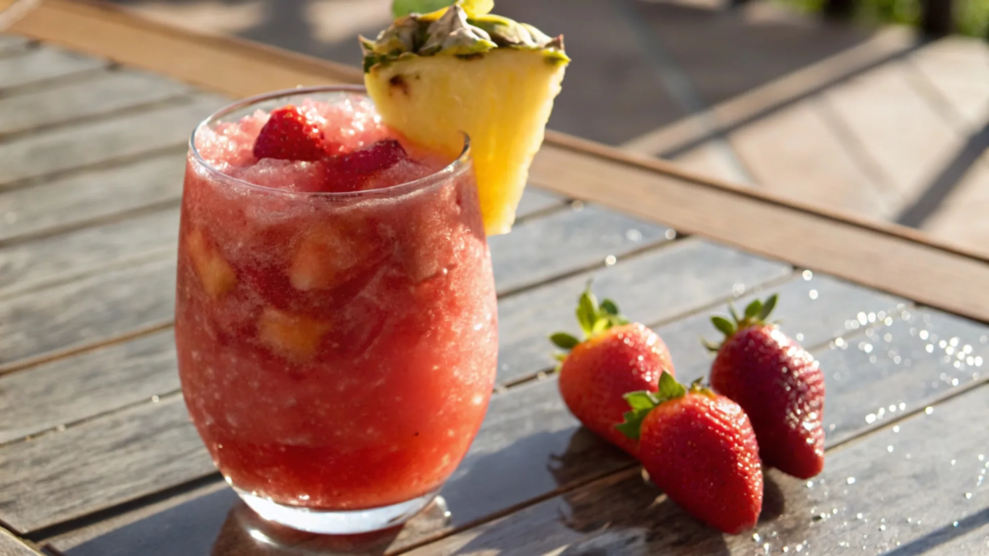 Pineapple Strawberry Slushies