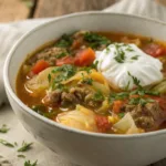 Polish Stuffed Cabbage Soup recipe