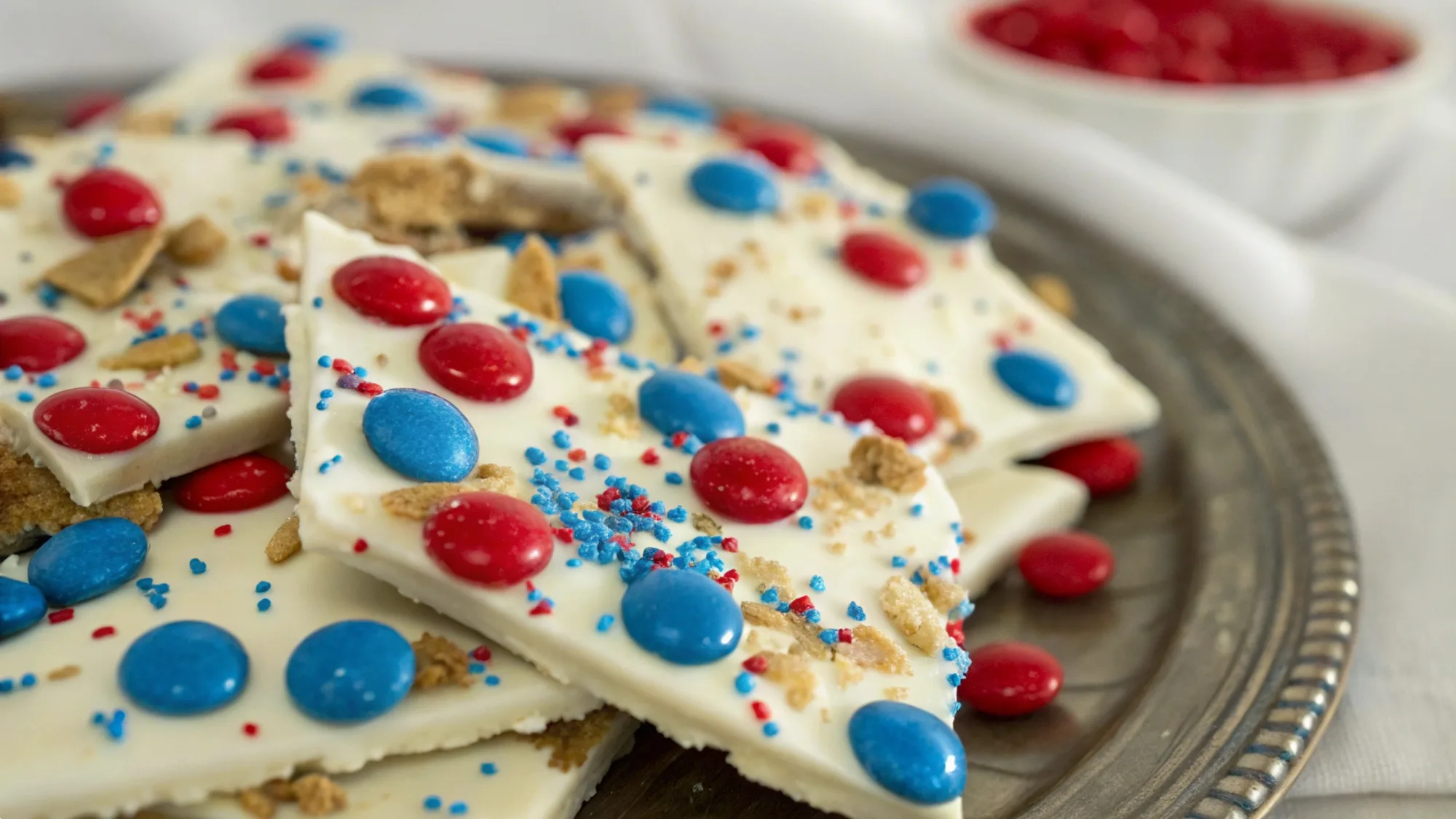 Red, White & Blue Chocolate Bark