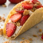 Strawberry Crunch Cheesecake Tacos recipe