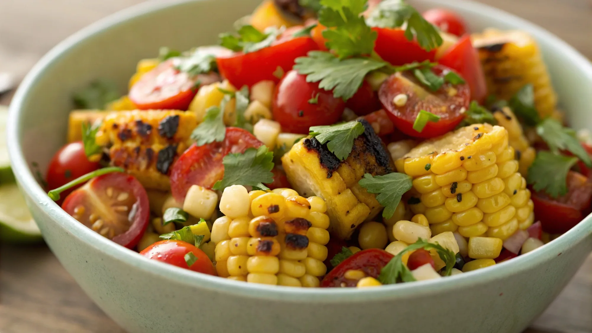 Sweet and Smoky Grilled Corn Salad recipe