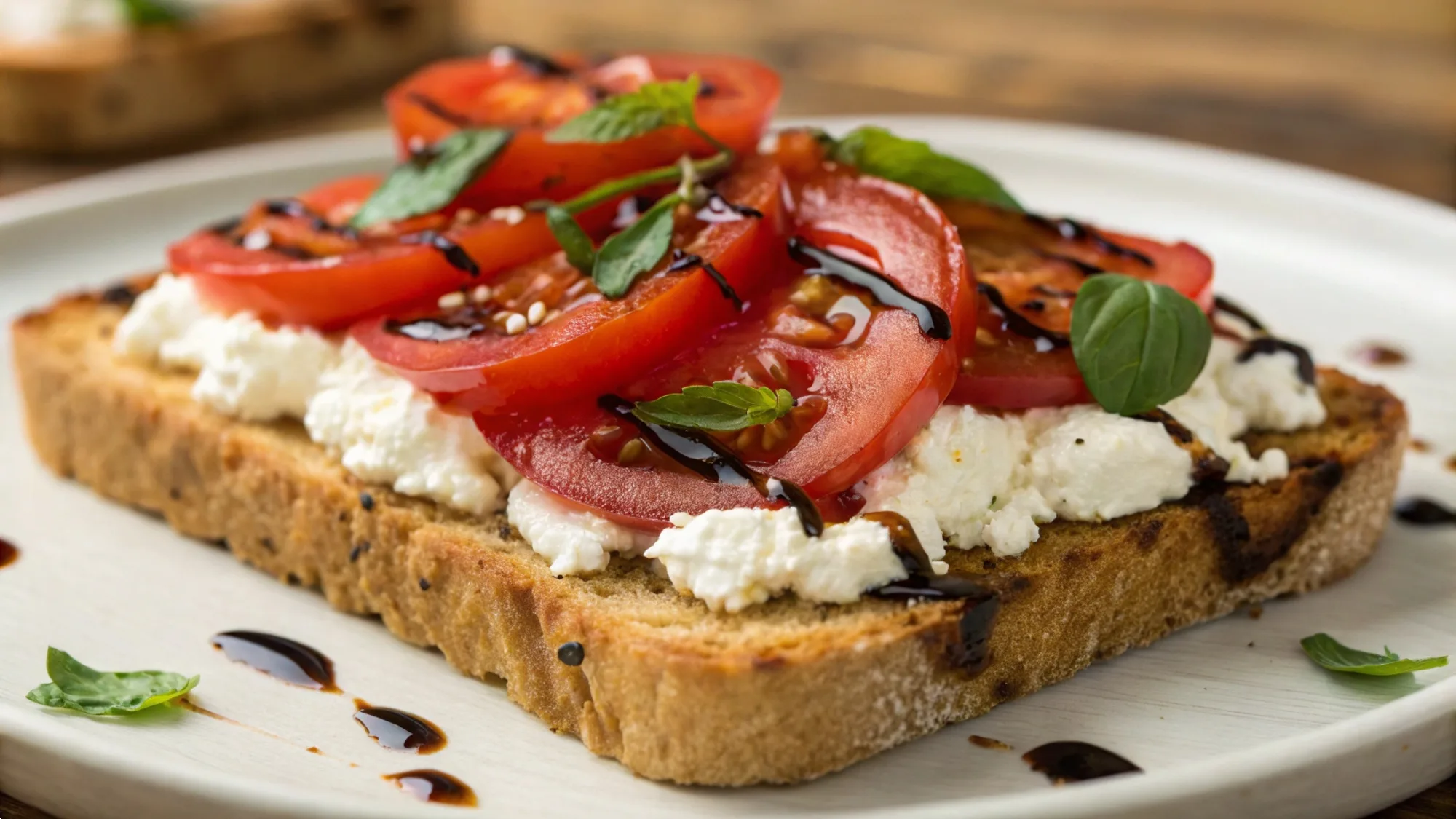 Tomato Cottage Cheese Toast