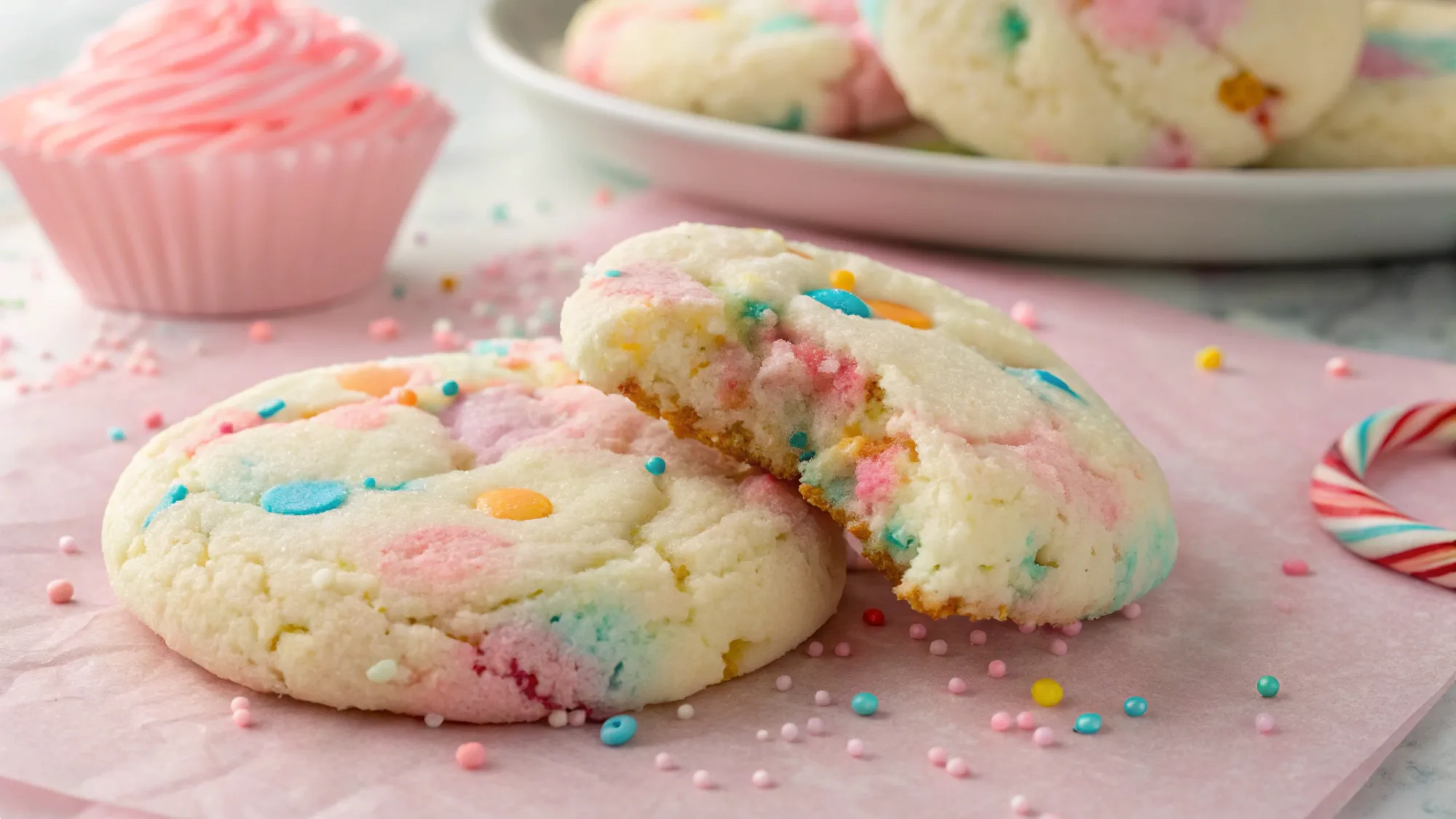 Whimsical Cotton Candy Cookies recipe