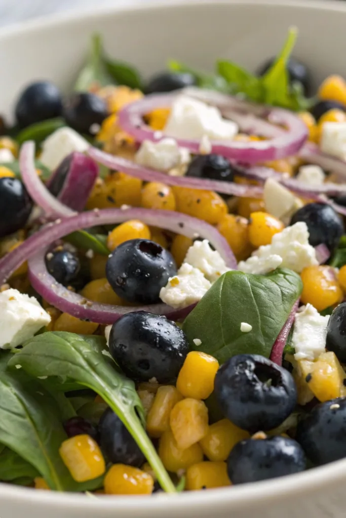 Blueberry Corn Feta Salad recipe
