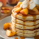 Caramel Peach Pancakes recipe