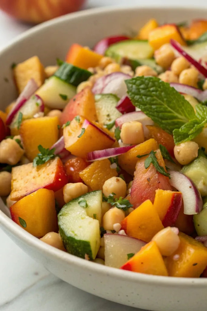 Chickpea Peach Salad