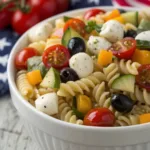 Chilled 4th of July Pasta Salad recipe