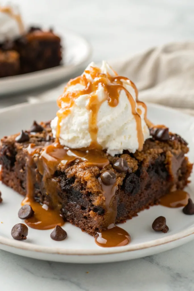 Chocolate Caramel Dump Cake recipe