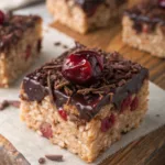 Chocolate Covered Cherry Rice Krispies Treats recipe
