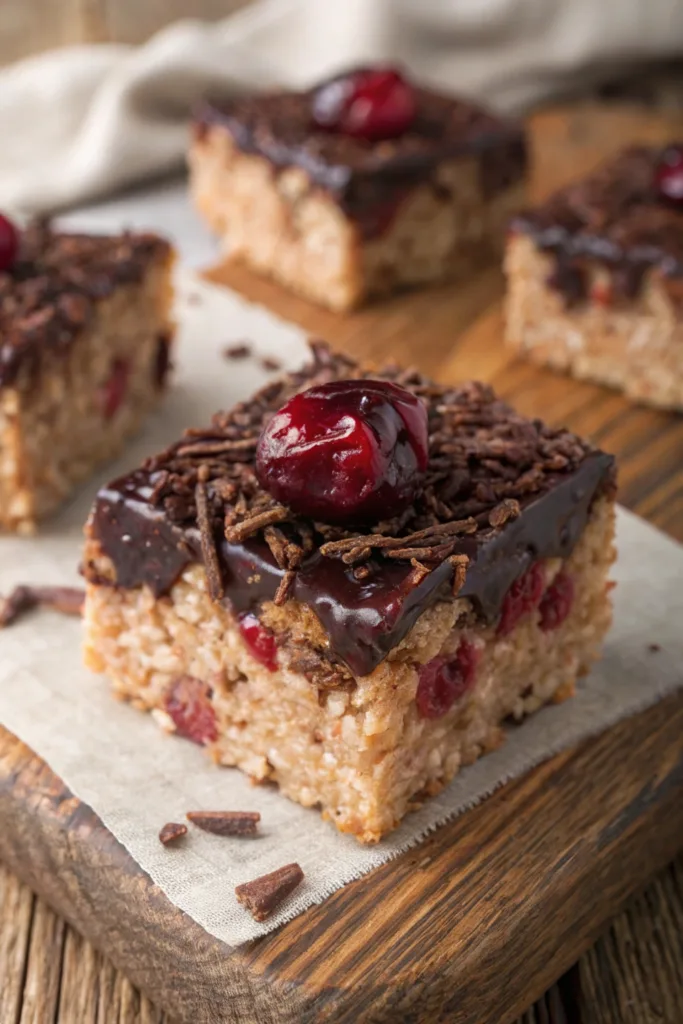 Chocolate Covered Cherry Rice Krispies Treats recipe