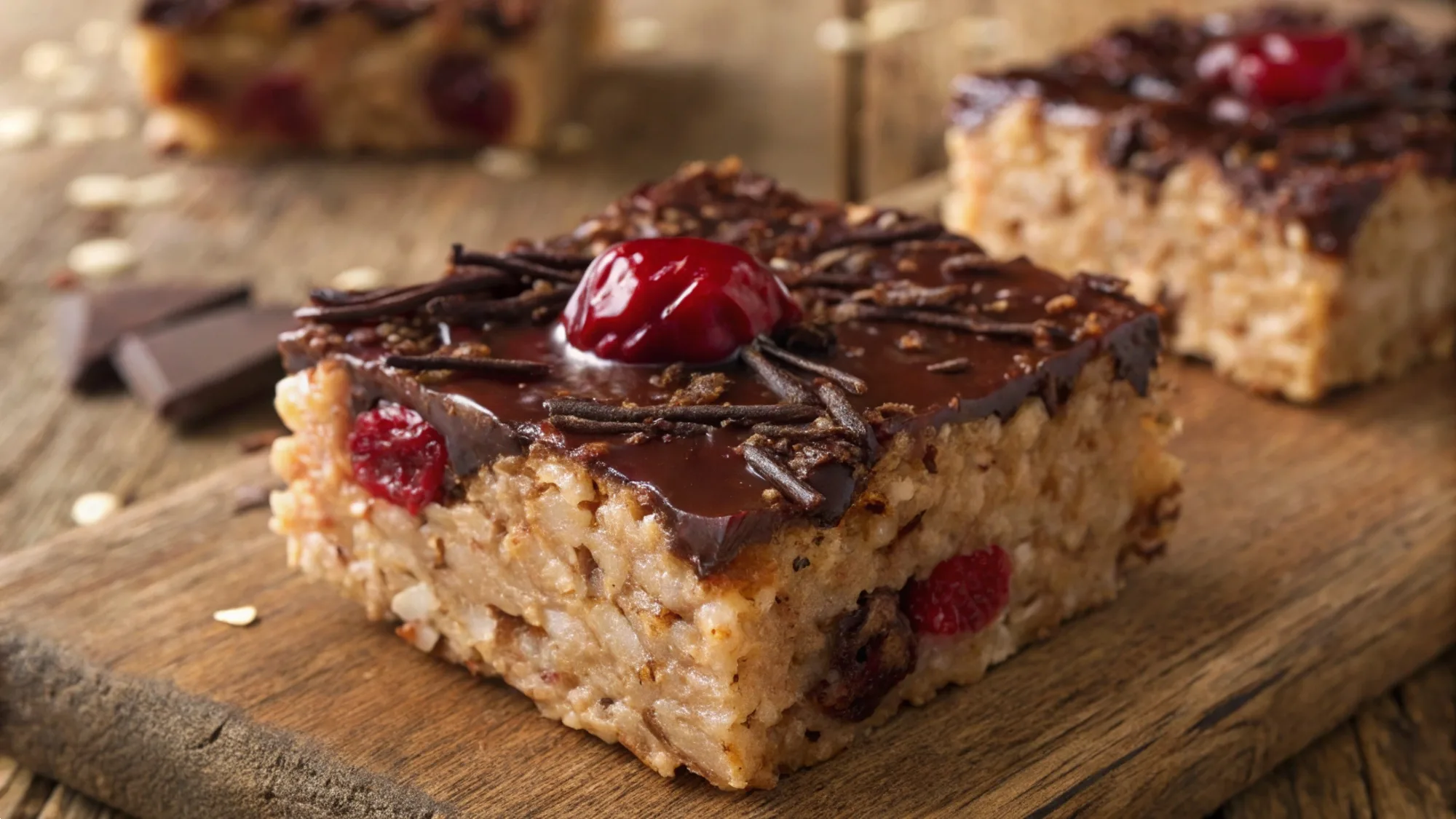 Chocolate Covered Cherry Rice Krispies Treats