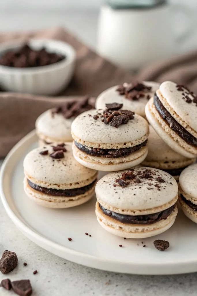 Cookies and Cream Macarons recipe