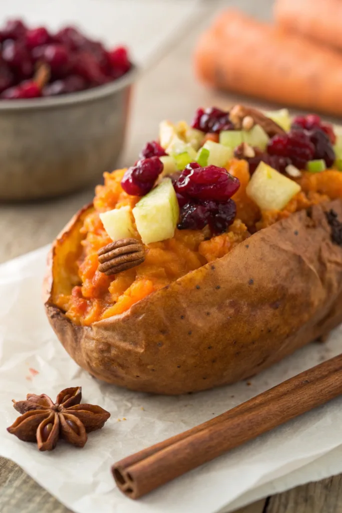 Cranberry Apple Twice-Baked Sweet Potatoes recipe