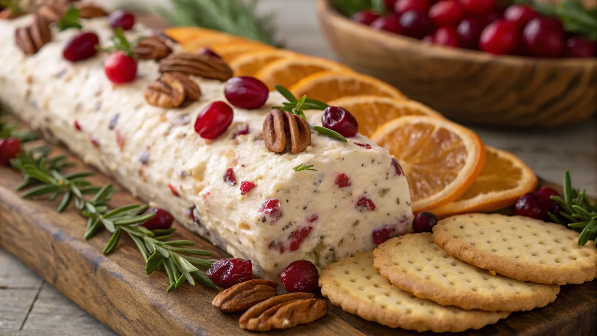 Cranberry Pecan Cheese Log
