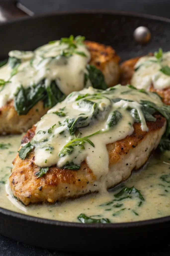 Creamy Spinach Artichoke Chicken recipe