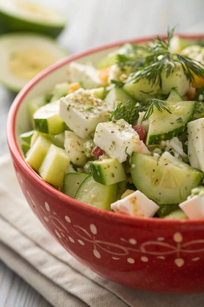Crisp Creamy Cucumber Apple Egg Salad